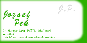 jozsef pek business card